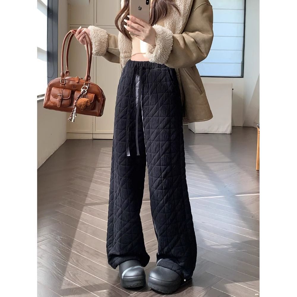 High-Waisted Loose Wide-Leg Long Pants