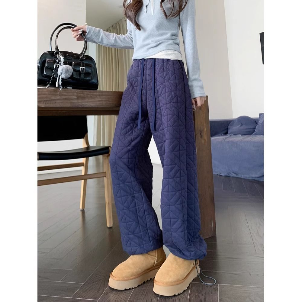 High-Waisted Loose Wide-Leg Long Pants