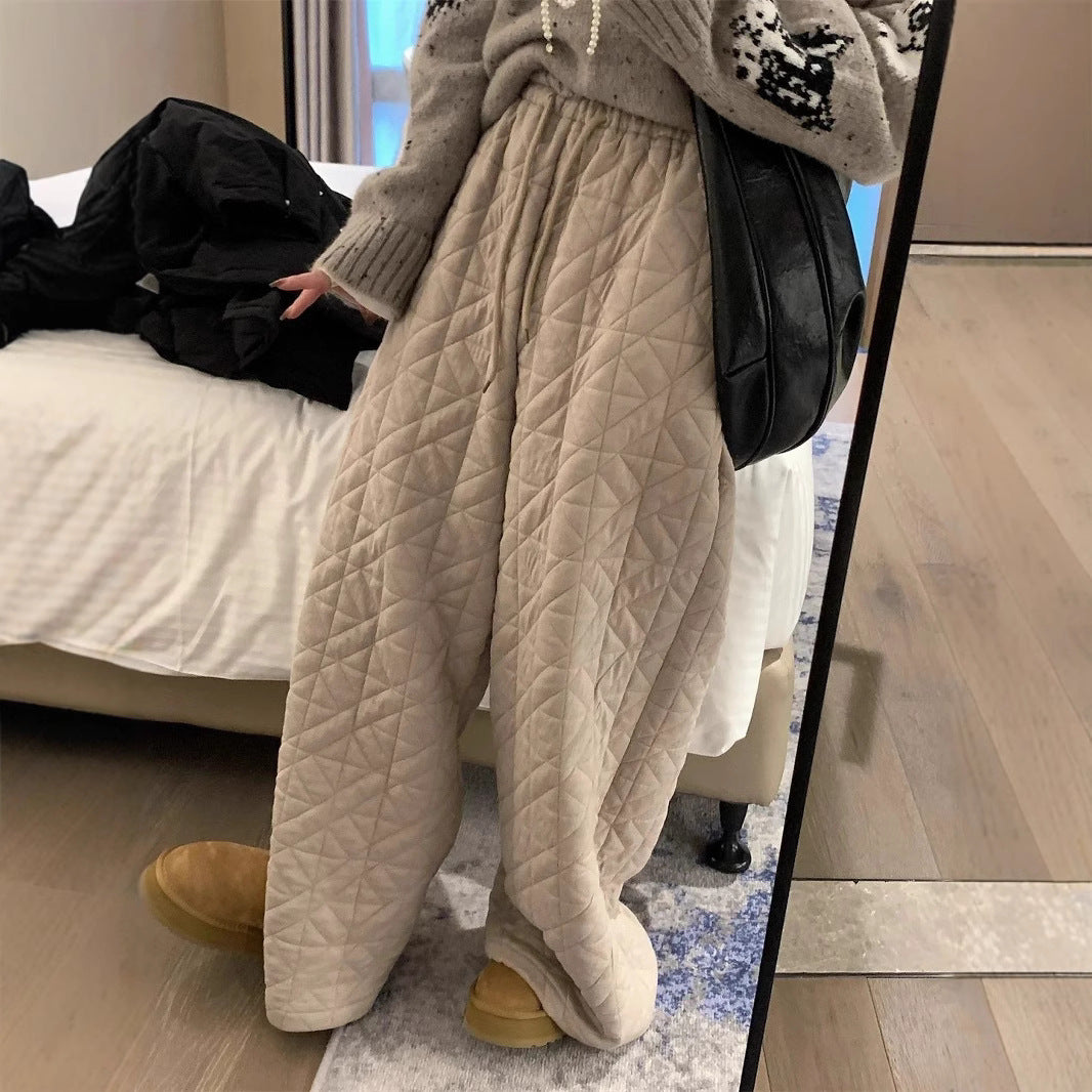 High-Waisted Loose Wide-Leg Long Pants