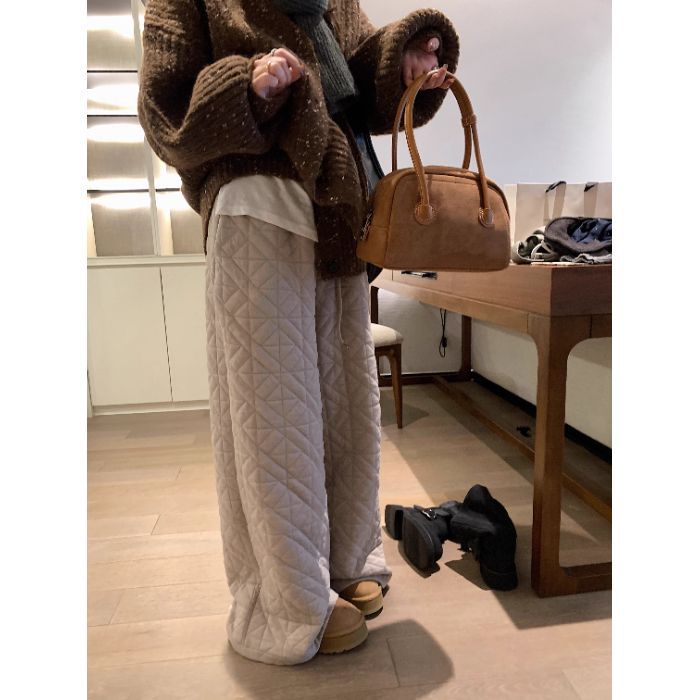 High-Waisted Loose Wide-Leg Long Pants