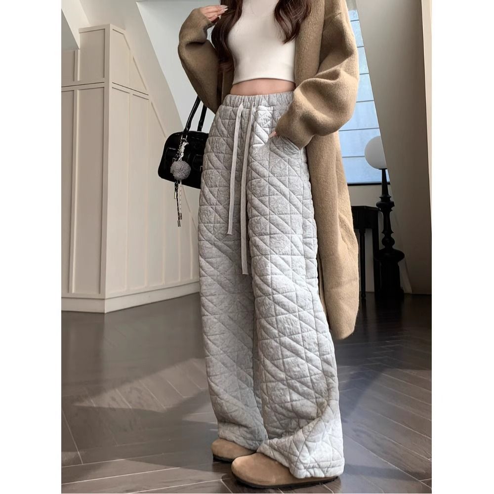 High-Waisted Loose Wide-Leg Long Pants