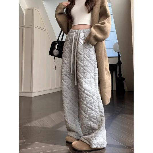 High-Waisted Loose Wide-Leg Long Pants