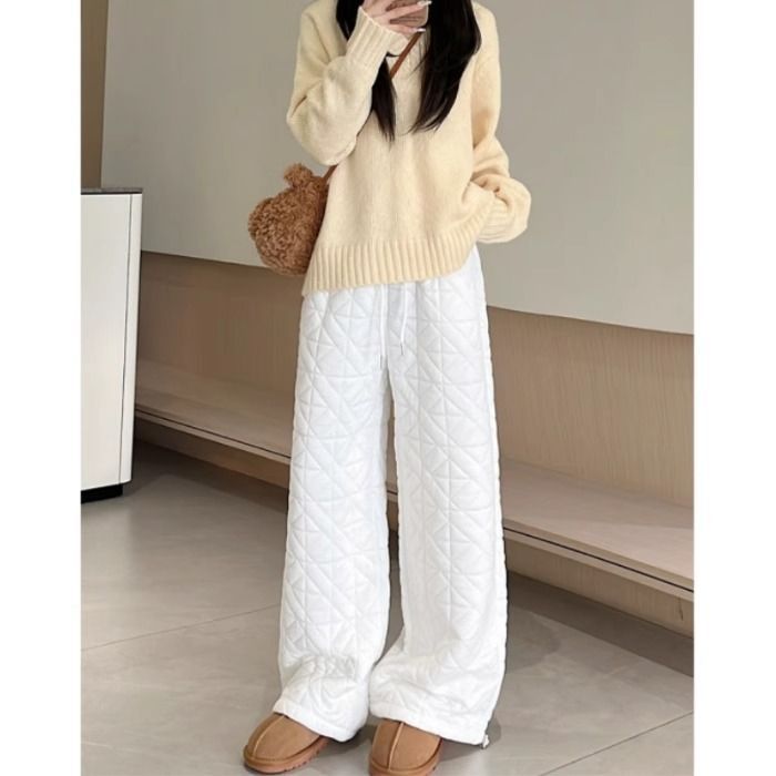 High-Waisted Loose Wide-Leg Long Pants