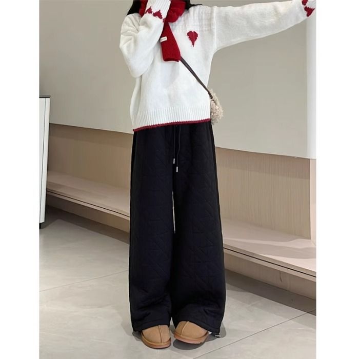 High-Waisted Loose Wide-Leg Long Pants