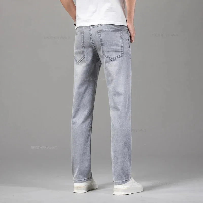Straight Stretch Cotton Casual Denim Pants