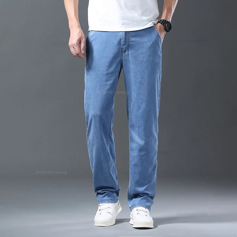 Loose Straight Denim Pants