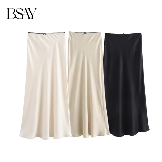 High Waist H Line Long Skirts