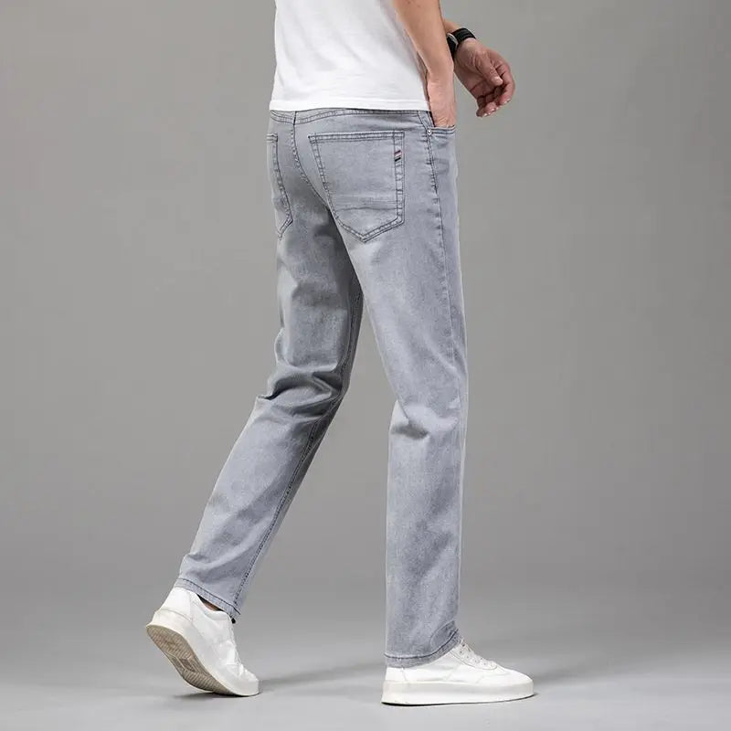 Straight Stretch Cotton Casual Denim Pants